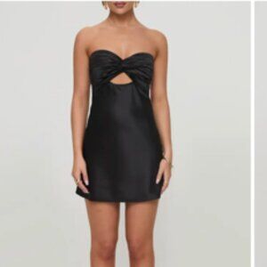 Princess Polly Shellie Mini Strapless Dress - Black, US Size 2